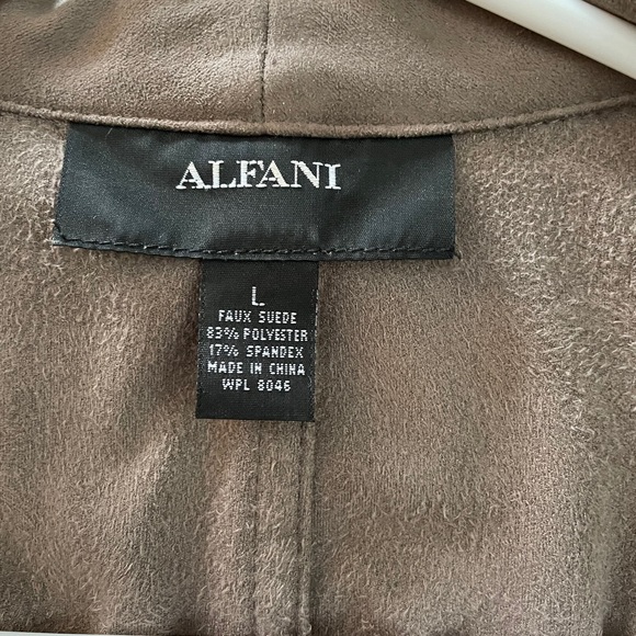 ALFANI Ultrasuede Drape Front Jacket - Picture 9 of 13